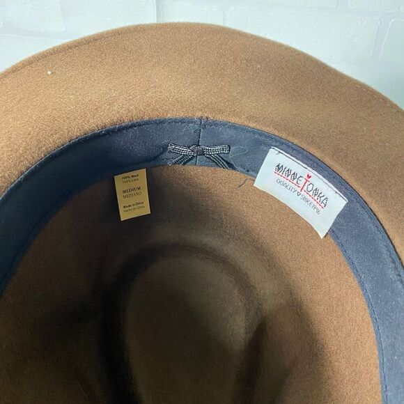Minnetonka Wool Hat size M Brown Western Cowboy - Picture 5 of 10